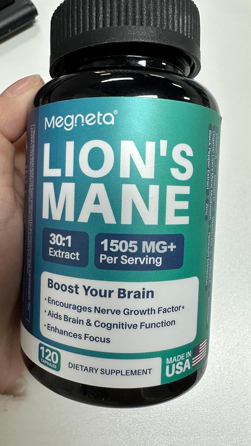 Lion's Mane Extract with Black Pepper – 120 Capsules - görsel 2
