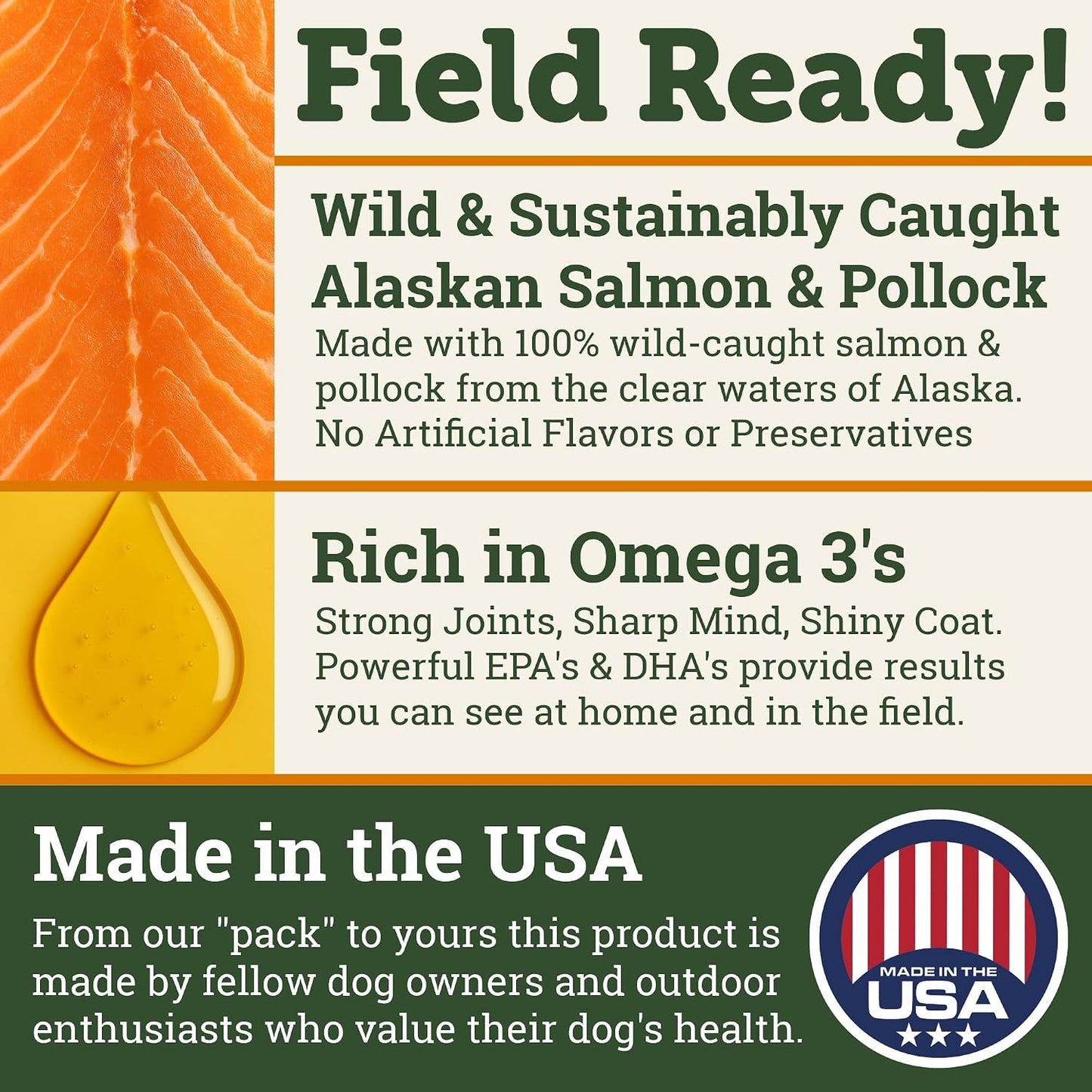 DogBone Omega 3 Fish Oil for Dogs - Wild-Caught Salmon & Pollock, EPA + DHA for Joint, Skin, Heart & Recovery - 946ml Pump - görsel 8