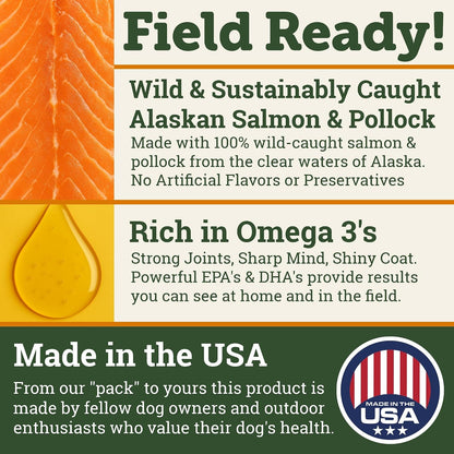 DogBone Omega 3 Fish Oil for Dogs - Wild-Caught Salmon & Pollock, EPA + DHA for Joint, Skin, Heart & Recovery - 946ml Pump