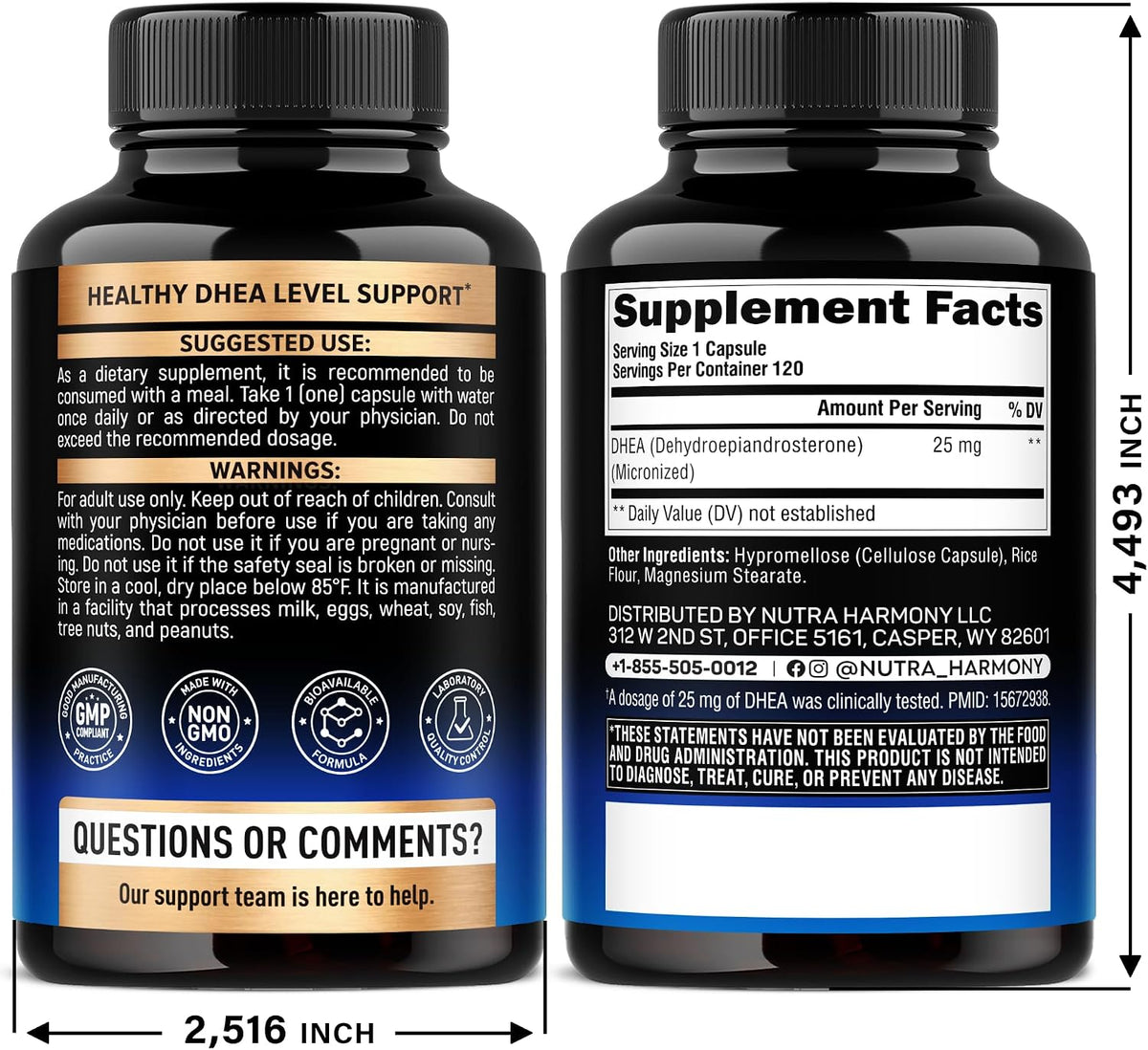 DHEA 25mg – Micronised DHEA Supplement for Hormone Balance & Energy Support – 120 Capsules - görsel 2