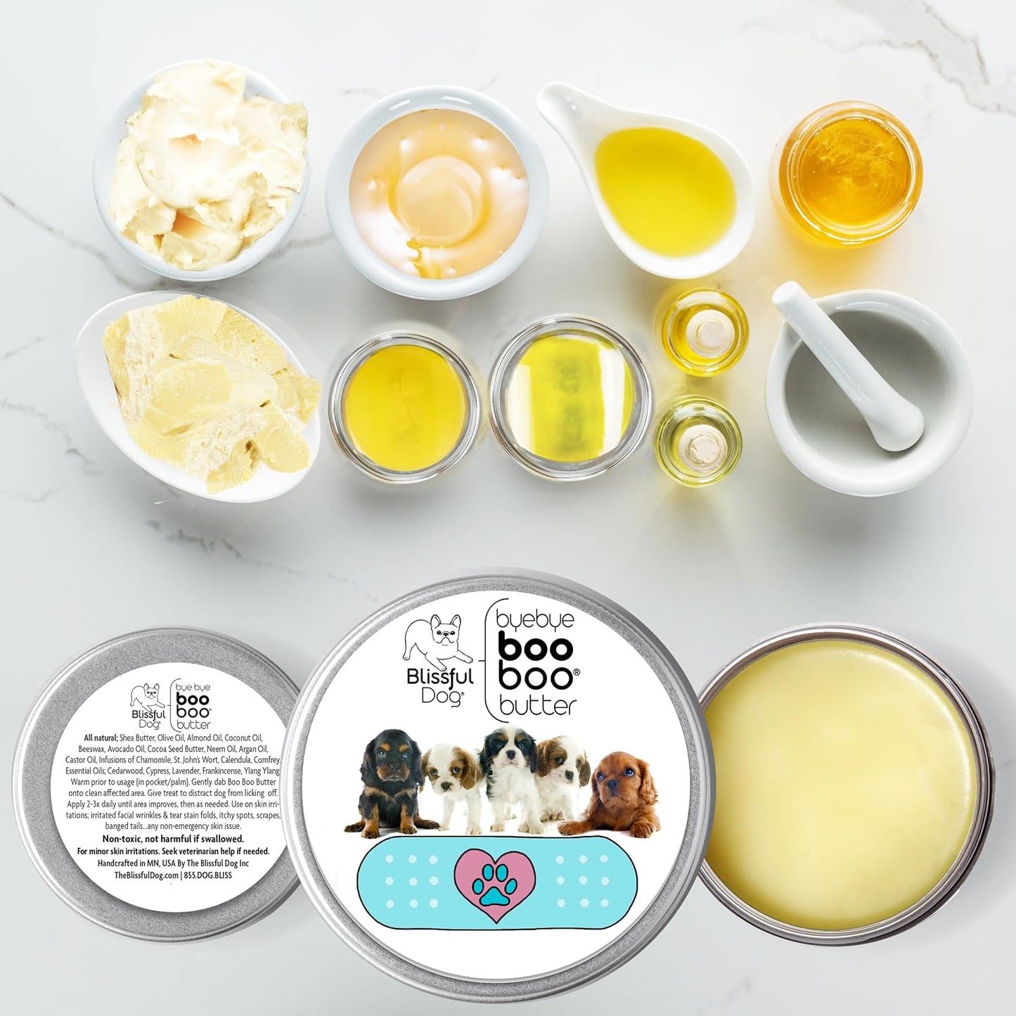 The Blissful Dog 1 oz TIN Cavalier King Charles Spaniel Booboo Butter - görsel 2