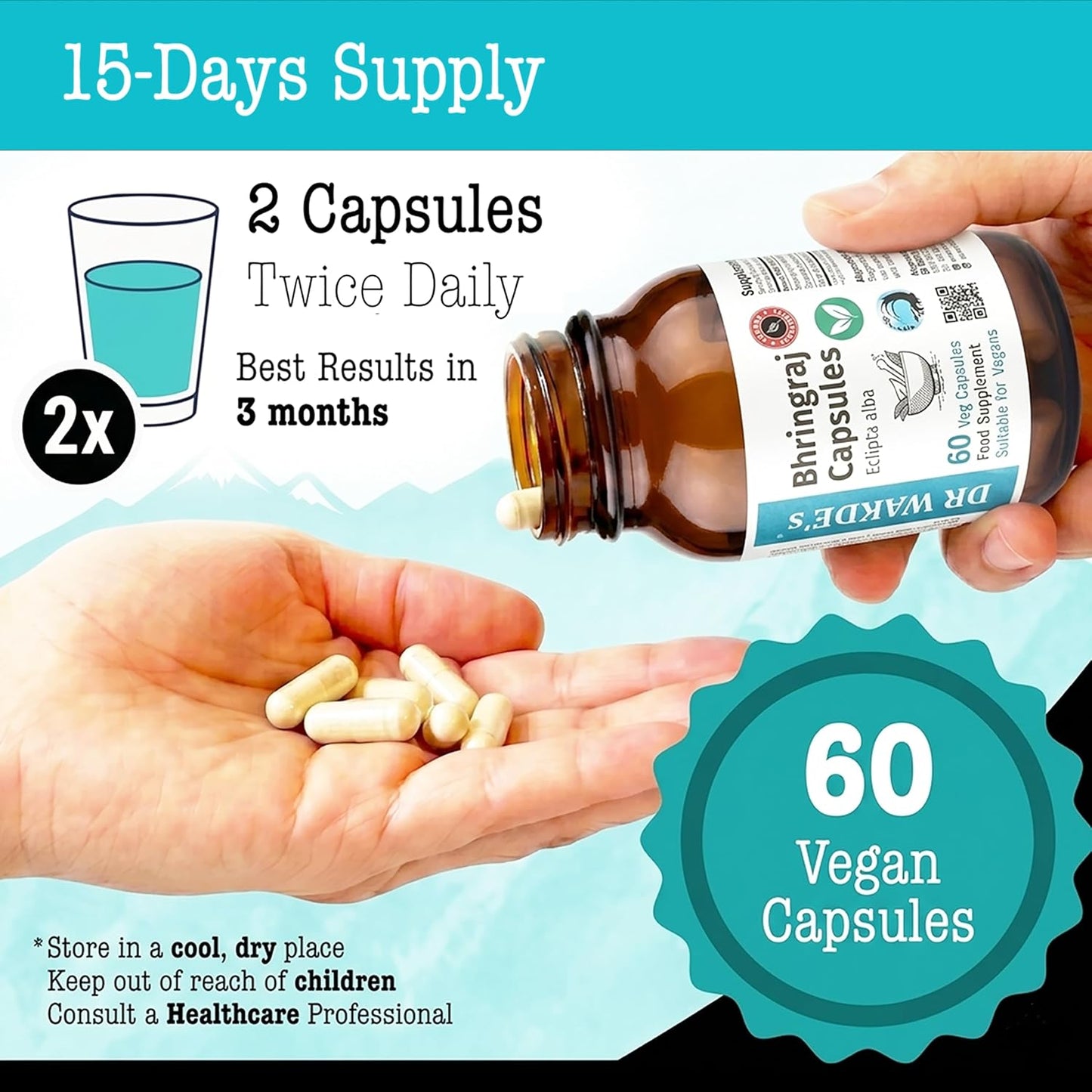 DR WAKDE's Bhringraj Capsules for Hair Growth & Liver Support - görsel 4