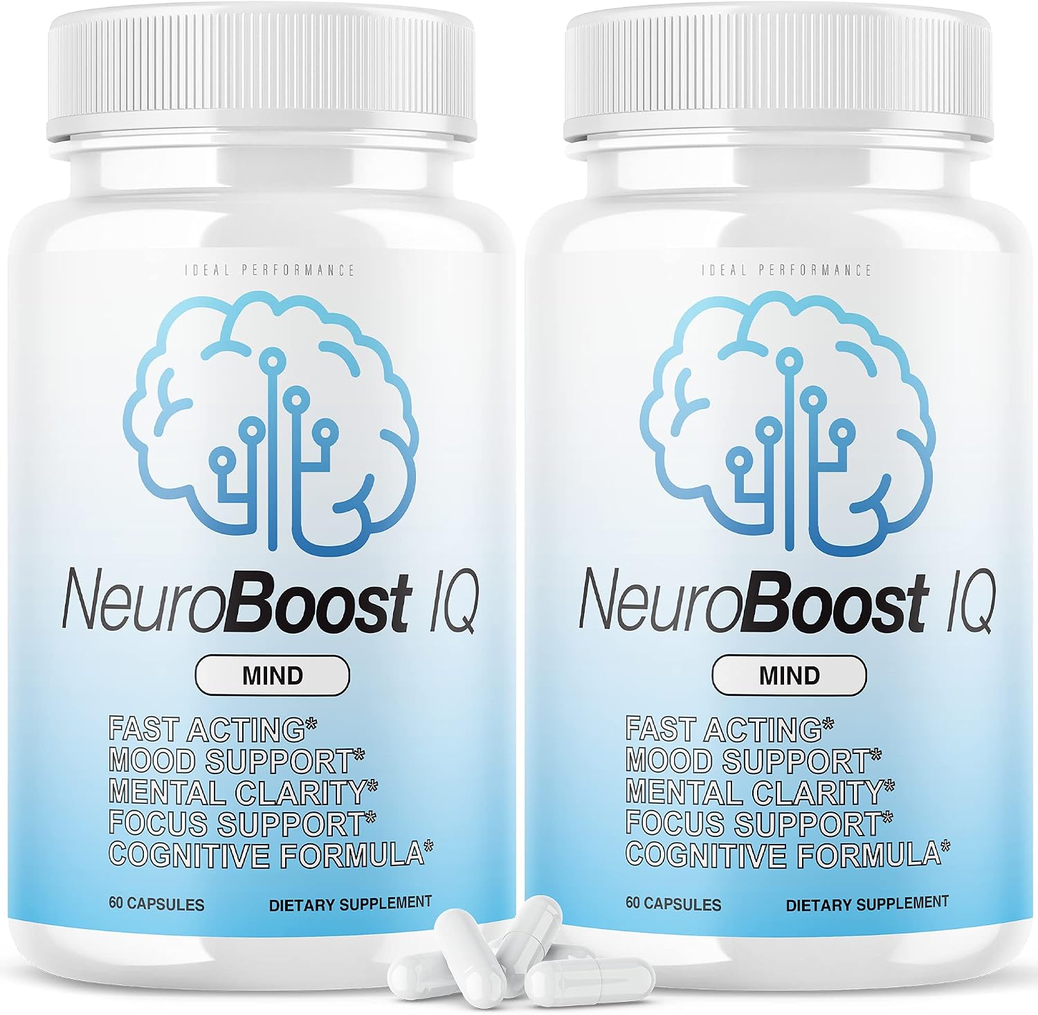 (2 Pack) Neuro Boost IQ Supplement Brain Capsules - 120 Capsules - görsel 1