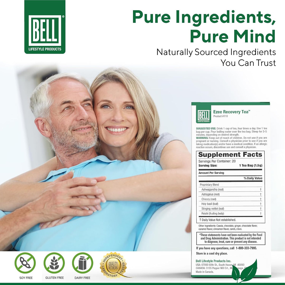 Bell Lifestyle Products Ezee Recovery Tea – Herbal Blend for Relaxation and Wellbeing - görsel 2