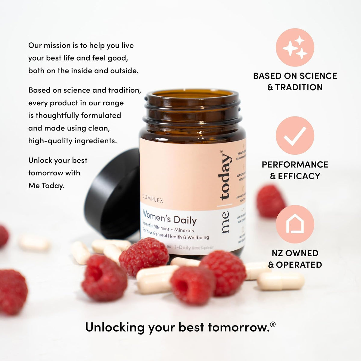 me today Daily Multivitamin for Women – Women's Multivitamin & Multimineral Supplement with 27 Vitamins & Minerals including Vitamin A, D, C, Zinc, Magnesium & More for Daily Support – 2 Months' Supply, 30 Vegetarian Servings - görsel 7