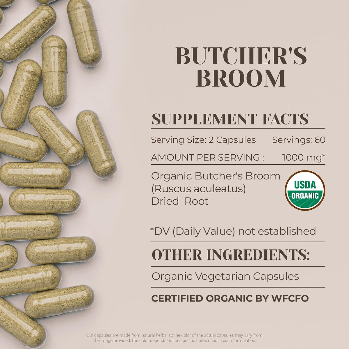 Butcher's Broom Organic 120 Capsules – Traditional Circulation Support - görsel 3