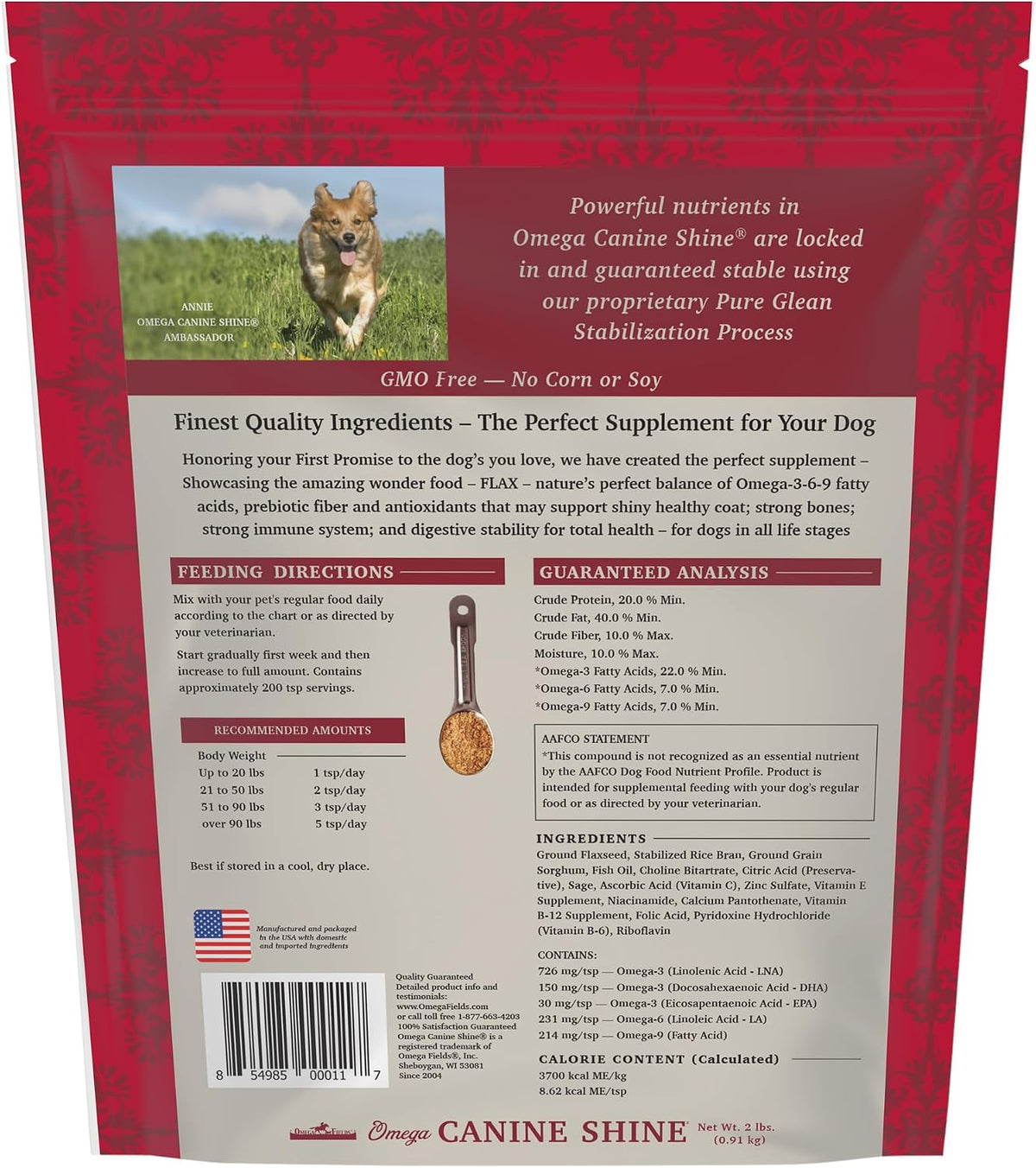 Omega Fields Canine Shine Fish Oil Supplement for Dogs (907 g) - görsel 2