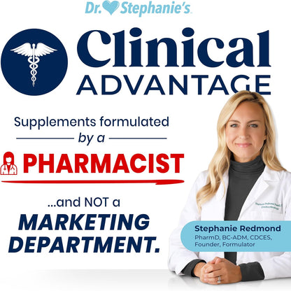 Dr. Stephanie's GLP-Wonder Natural GLP-1 Boosting Supplement – Control Hunger & Appetite, Fight Cravings – Side-Effect Free Support
