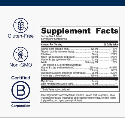 Metagenics Vitamin B-Complex – Active B6 and B12 with Folate, 60 Tablets