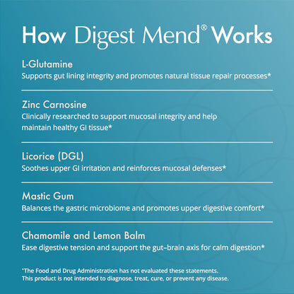 Natura Health Products Digest Mend - Gut Health Supplement with DGL, Aloe Vera, and Herbs (180 Capsules)