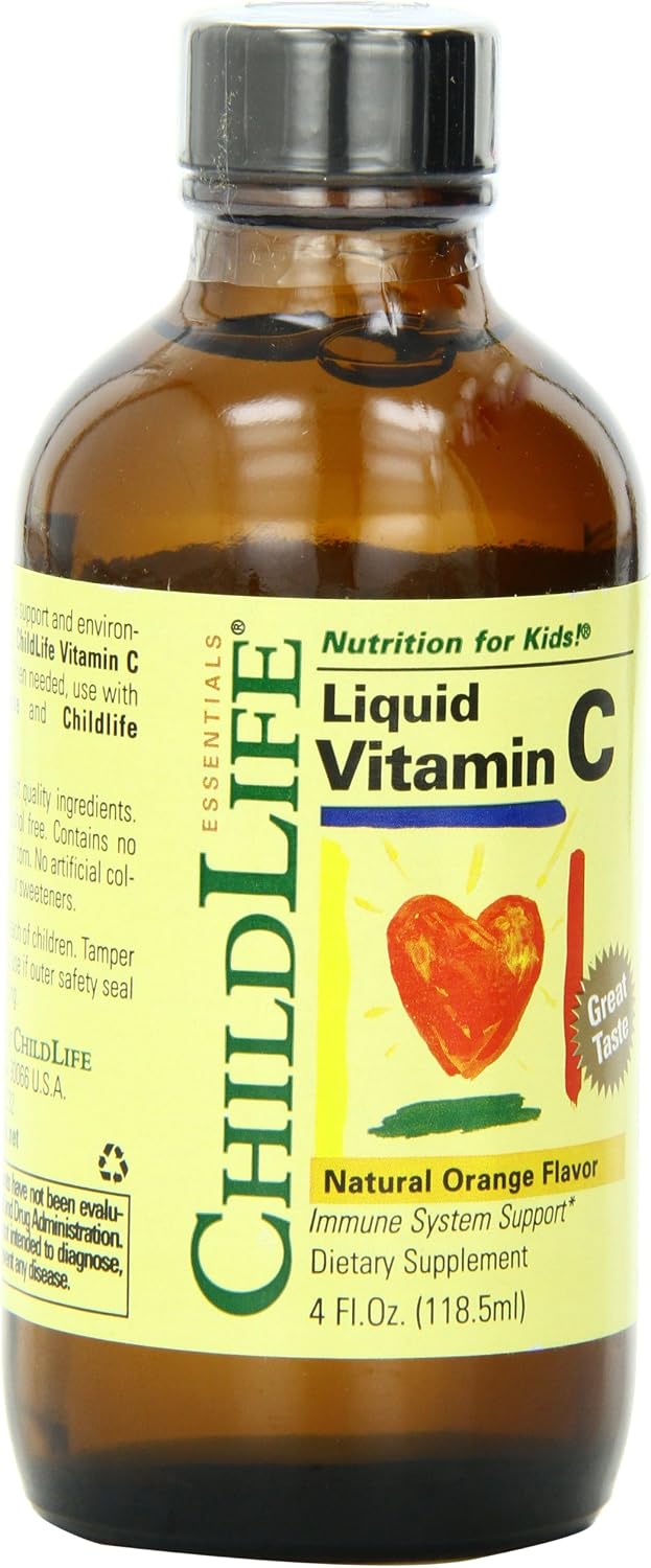 Child Life Liquid Vitamin C, Orange Flavour, Glass Bottle, 118ml (Pack of 2) - görsel 1