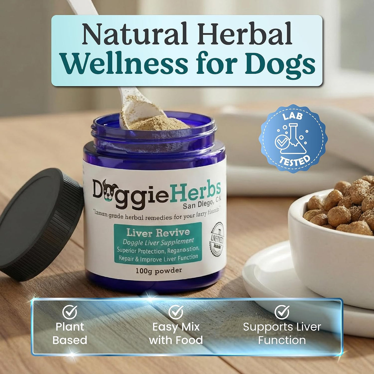 High Potency Liver Support & Detox Powder for Dogs – Veterinary Strength Milk Thistle & Turmeric – 100g - görsel 2