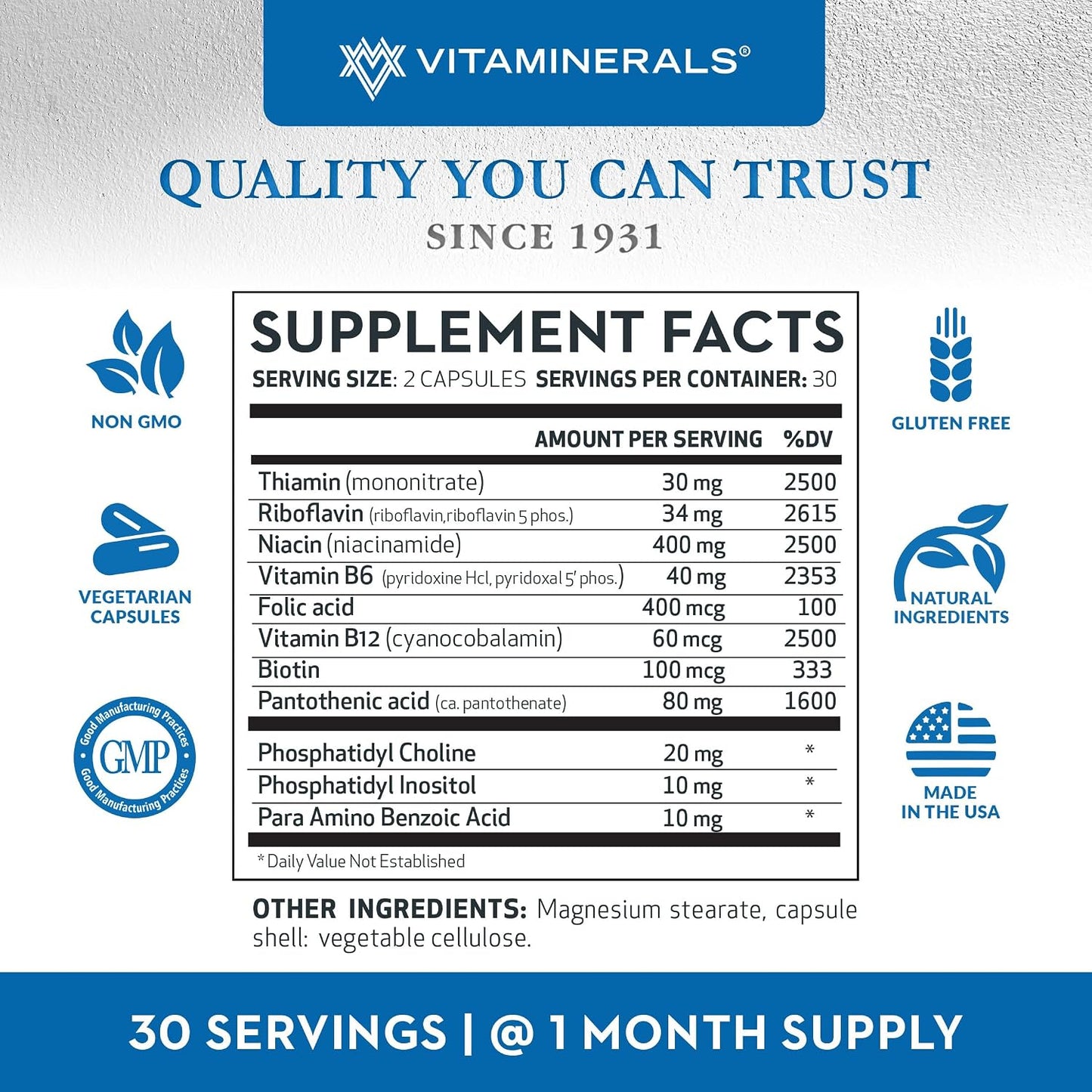 Vitaminerals 119 Neurotex - Nervous System Support & Stress Relief - 60 Vegan Capsules - görsel 4