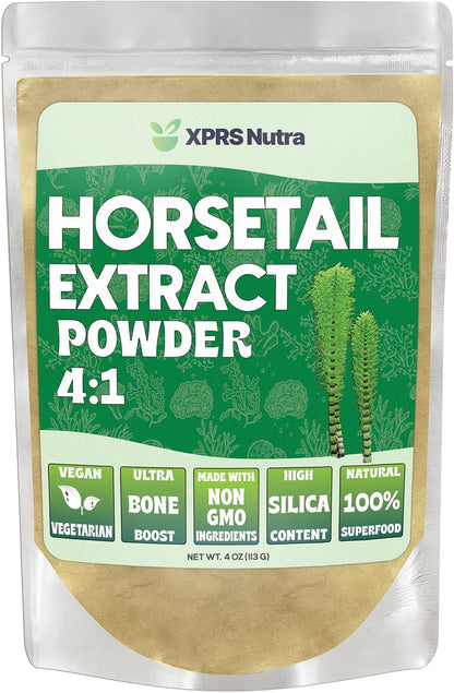 XPRS Nutra Horsetail Extract Powder for Hair, Nails and Bones – High Potency Horsetail Root Powder – 113 g