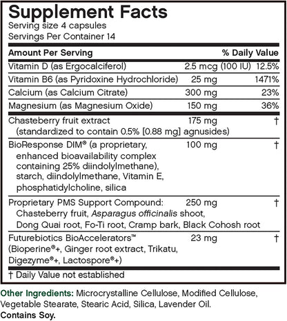 Futurebiotics Pmsharmony Veg Capsules – Hormone Balance Support with Organic Ingredients, 56 Capsules