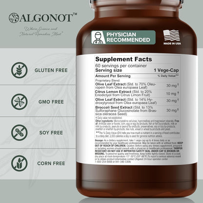 Algonot ViralProtek® Vegan Food Supplement 60 Capsules, Immune Support