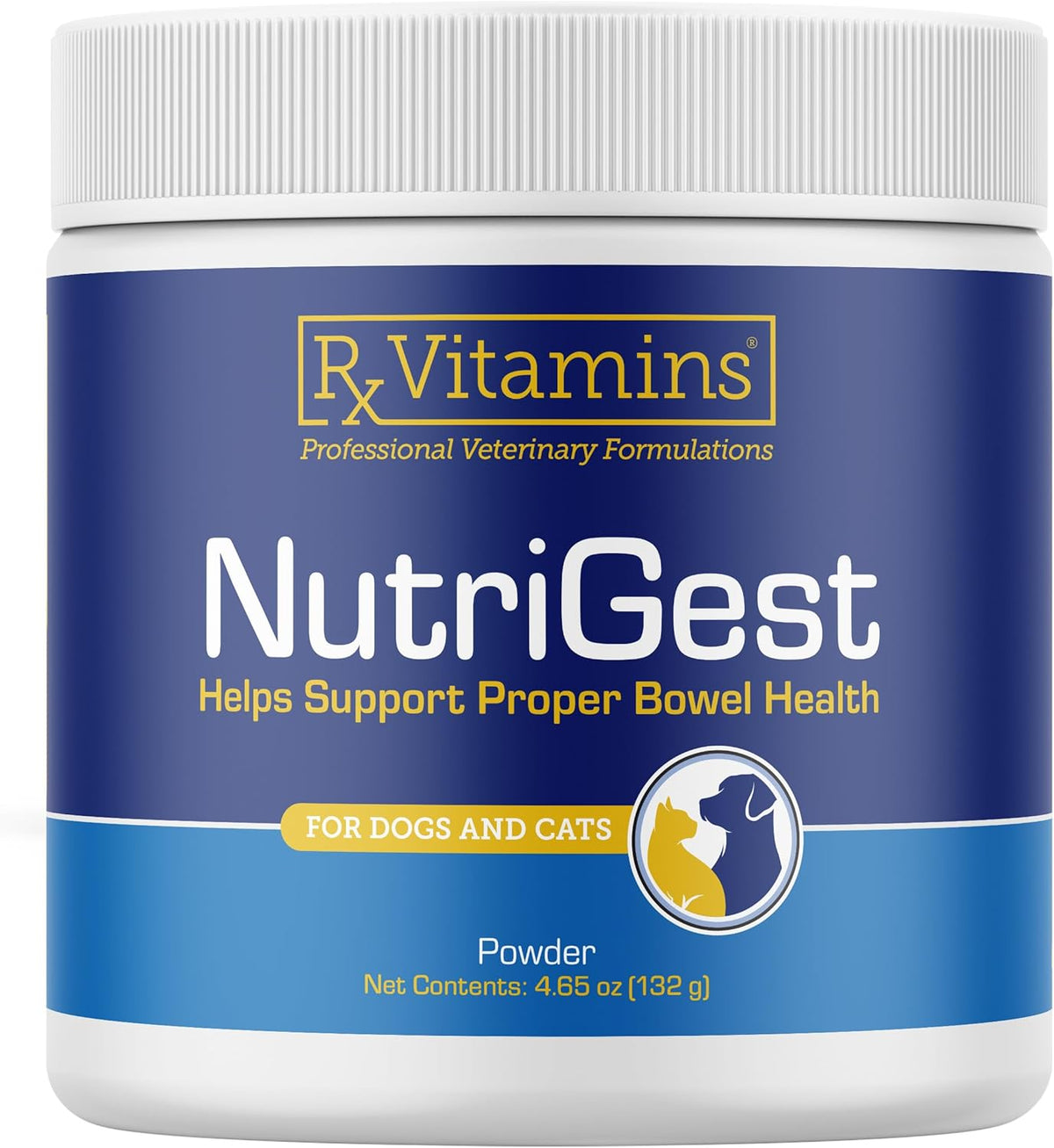 Rx Vitamins NutriGest - Dog Probiotics for Digestive Health & Cat Probiotic Powder - 132 g - görsel 1