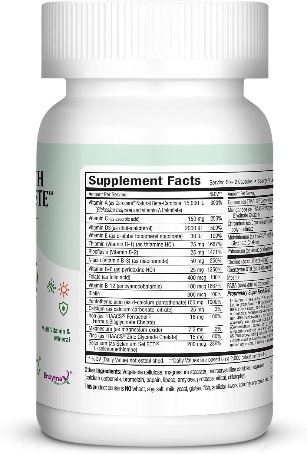 Maxi Health Multivitamins for Men and Women – Complete Daily Vitamins for Energy, Immune Function and Wellness Support – Kosher & Vegan Multivitamin – 60 Capsules - görsel 2