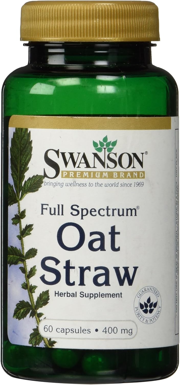 Swanson Full Spectrum Oat Straw 400 mg 60 Capsules - görsel 1