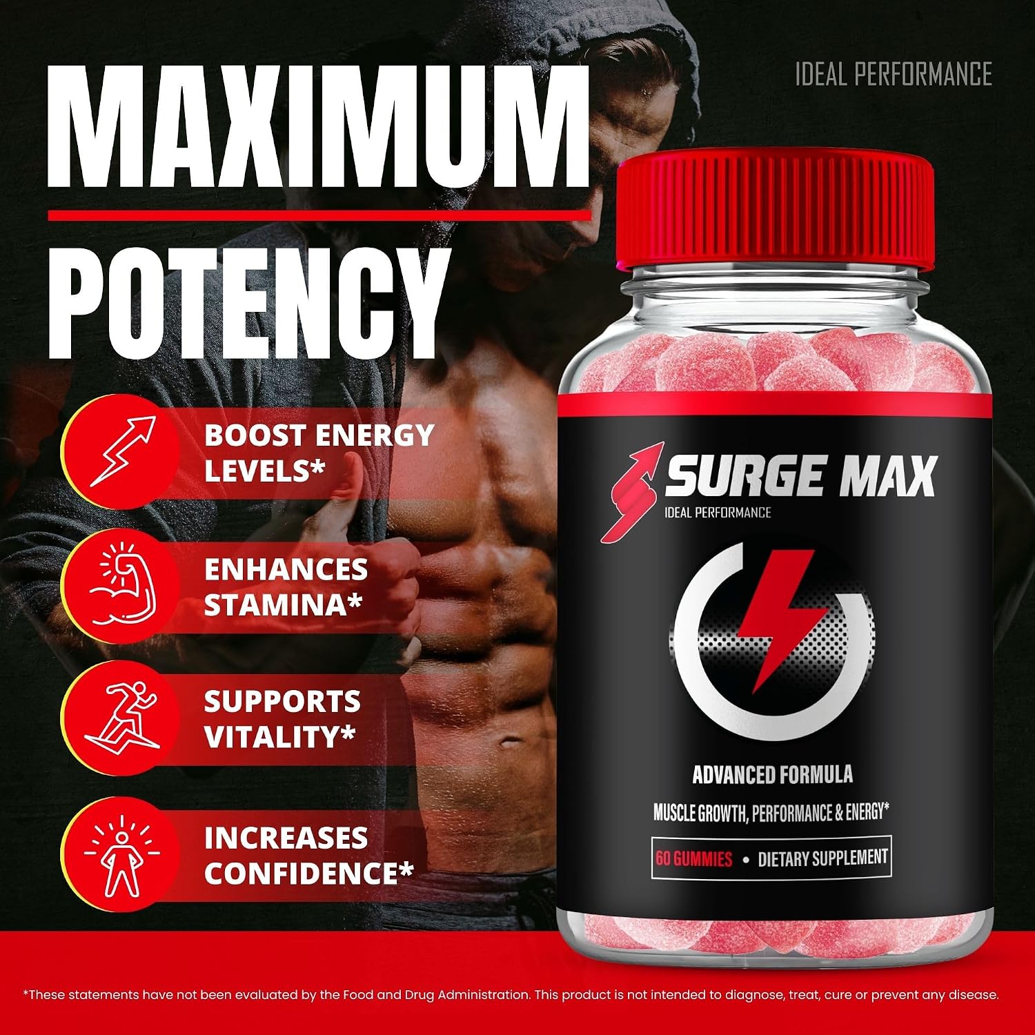Surge Max Gummies, Official Surge Max Gummies for Men - Maximum Strength Performance, All Natural Support Overall Health & Wellness, SurgeMax Advanced Formula Gummy Reviews (3 Pack) - görsel 4