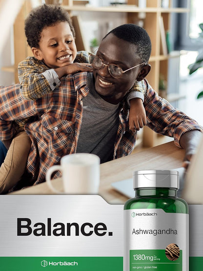 Horbäach Ashwagandha Root Supplement – 180 Capsules