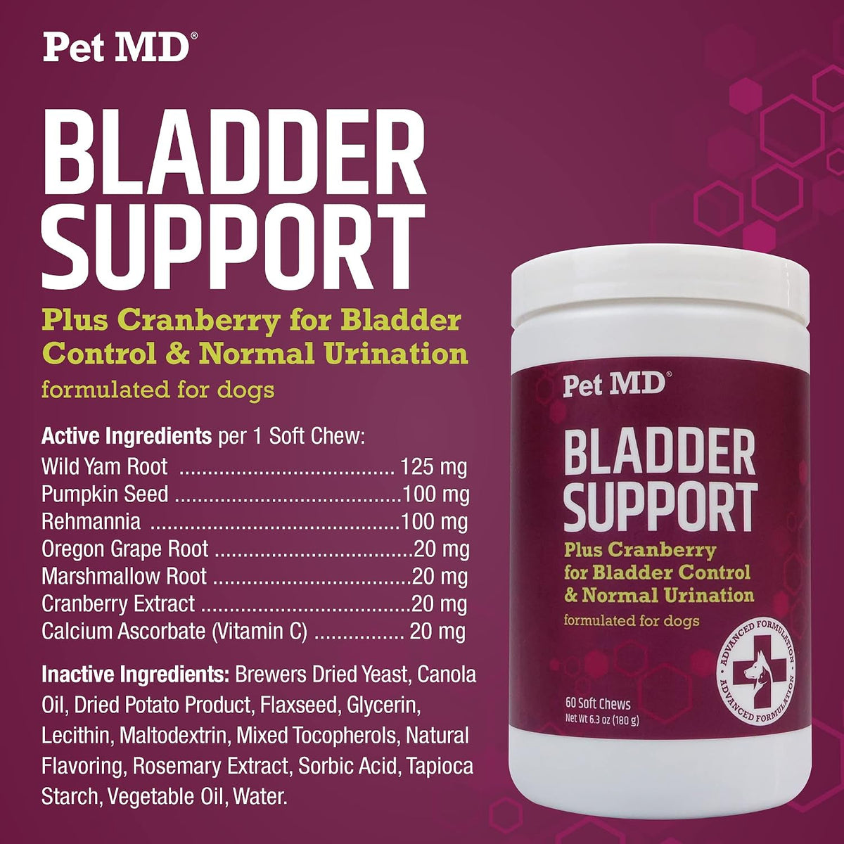 Pet MD Bladder Support Plus Cranberry for Dogs – 60 Soft Chews - görsel 5