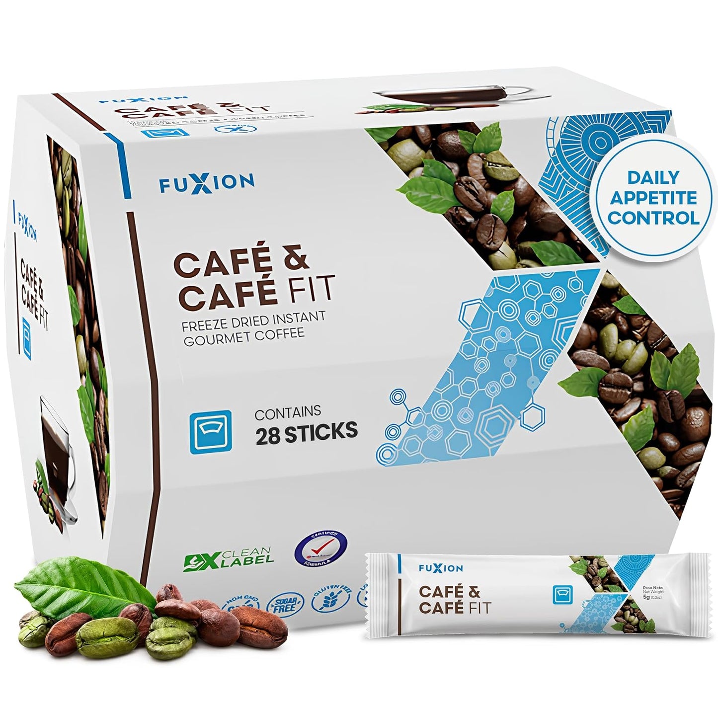 FuXion Café Fit Gourmet Slim Coffee – Appetite Control & Energy Support – 28 Sachets - görsel 1