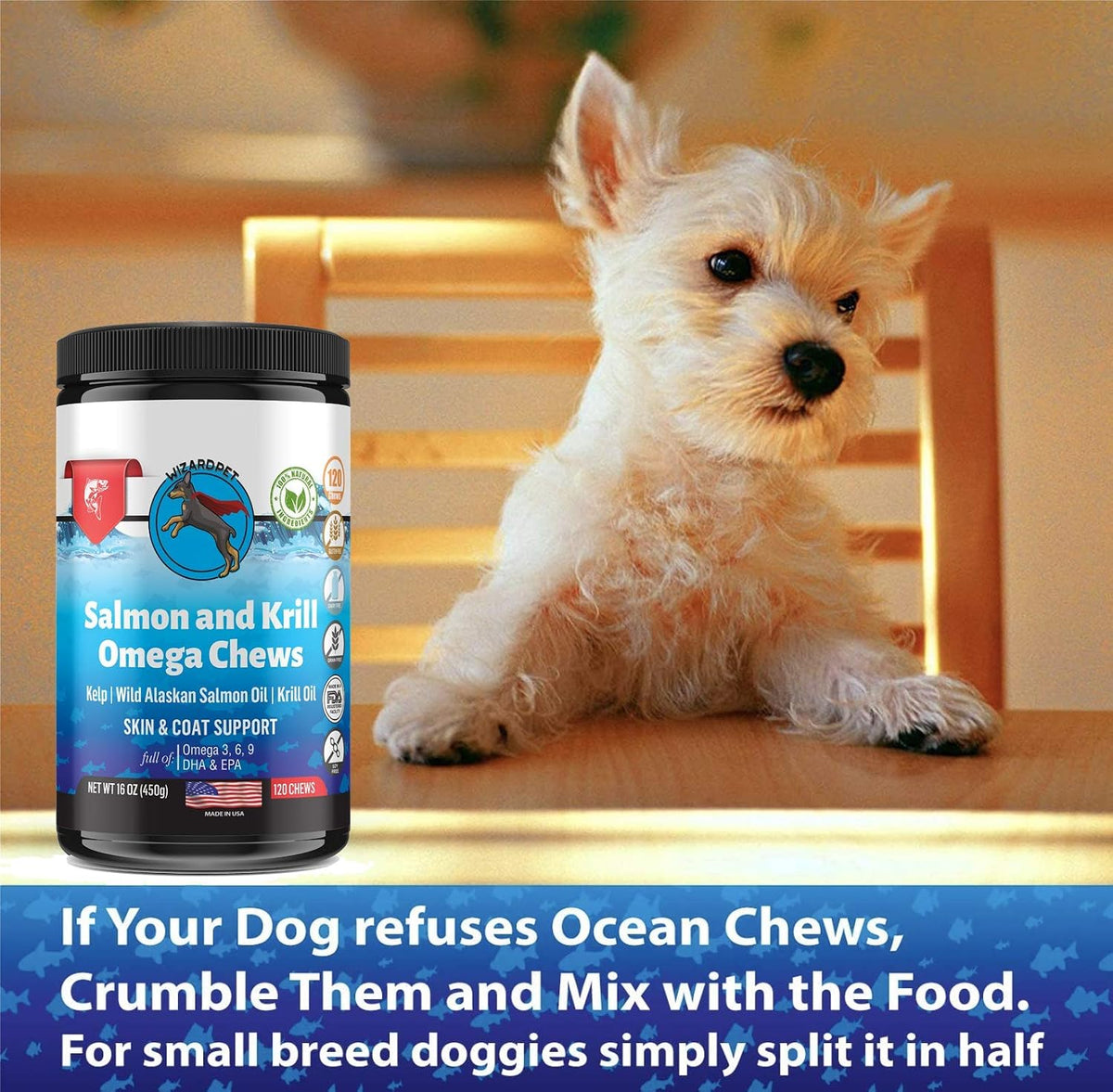 Wild Alaskan Salmon Krill Oil Chews for Dogs - 120 Soft Chews - görsel 5