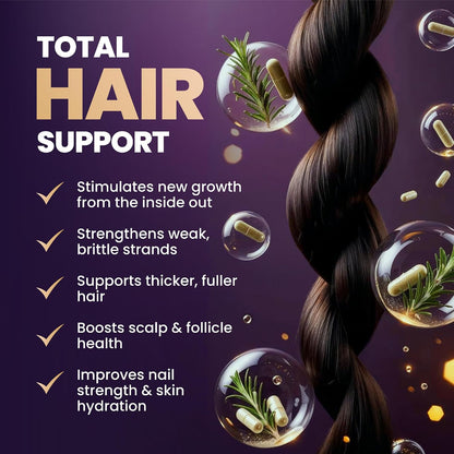 FOLICARE Biotin Hair Supplement with Collagen, Keratin, and Probiotics – 3 Pack