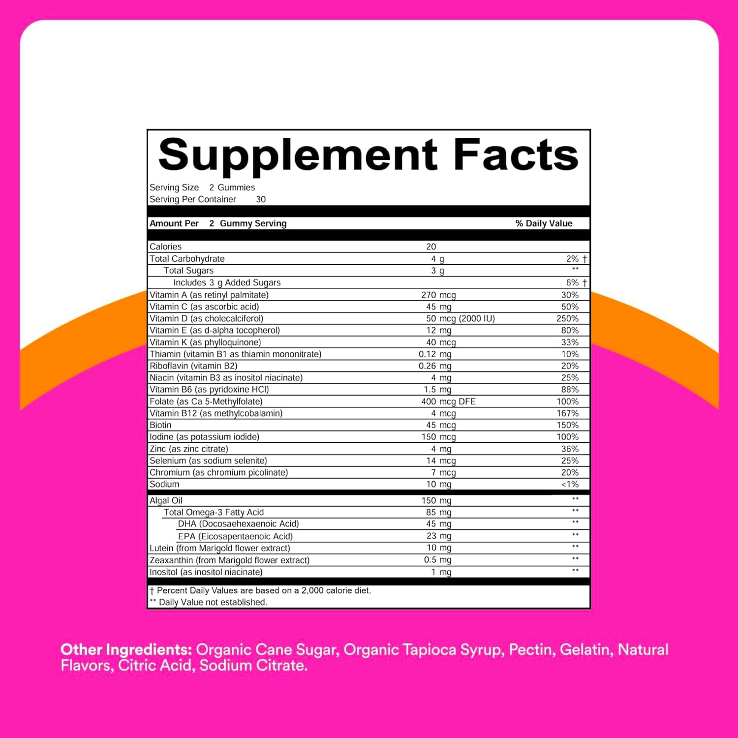 SmartyPants Teen Girl Multivitamin Gummies - Omega-3, Vitamin C, D3, B12, Biotin - 60 Gummies (30 Day Supply) - görsel 6