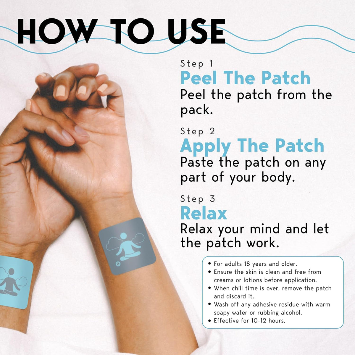 Klova Chill Patches – Transdermal Stress Relief with Sensoril Ashwagandha, Rhodiola, L-Theanine & GABA - görsel 3