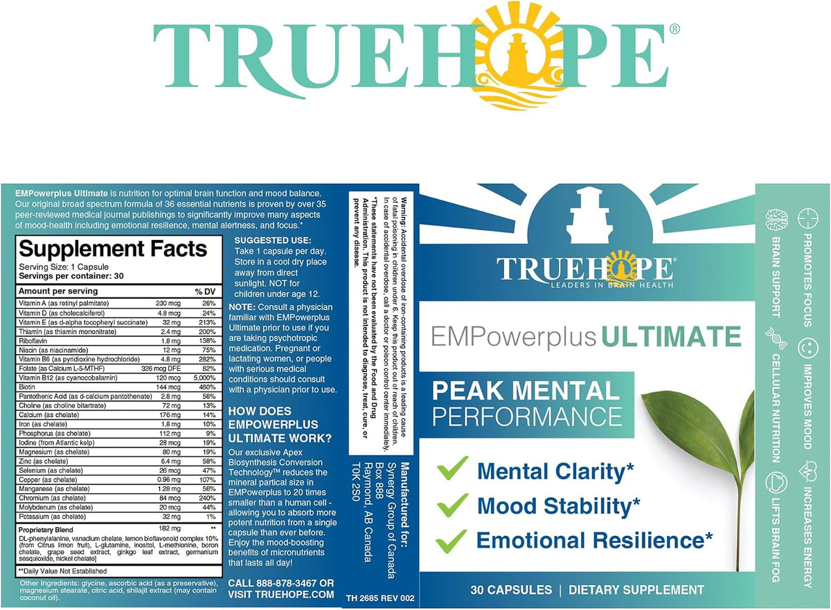 Truehope EMPowerplus Ultimate Strength - 30 Day Supply - görsel 9