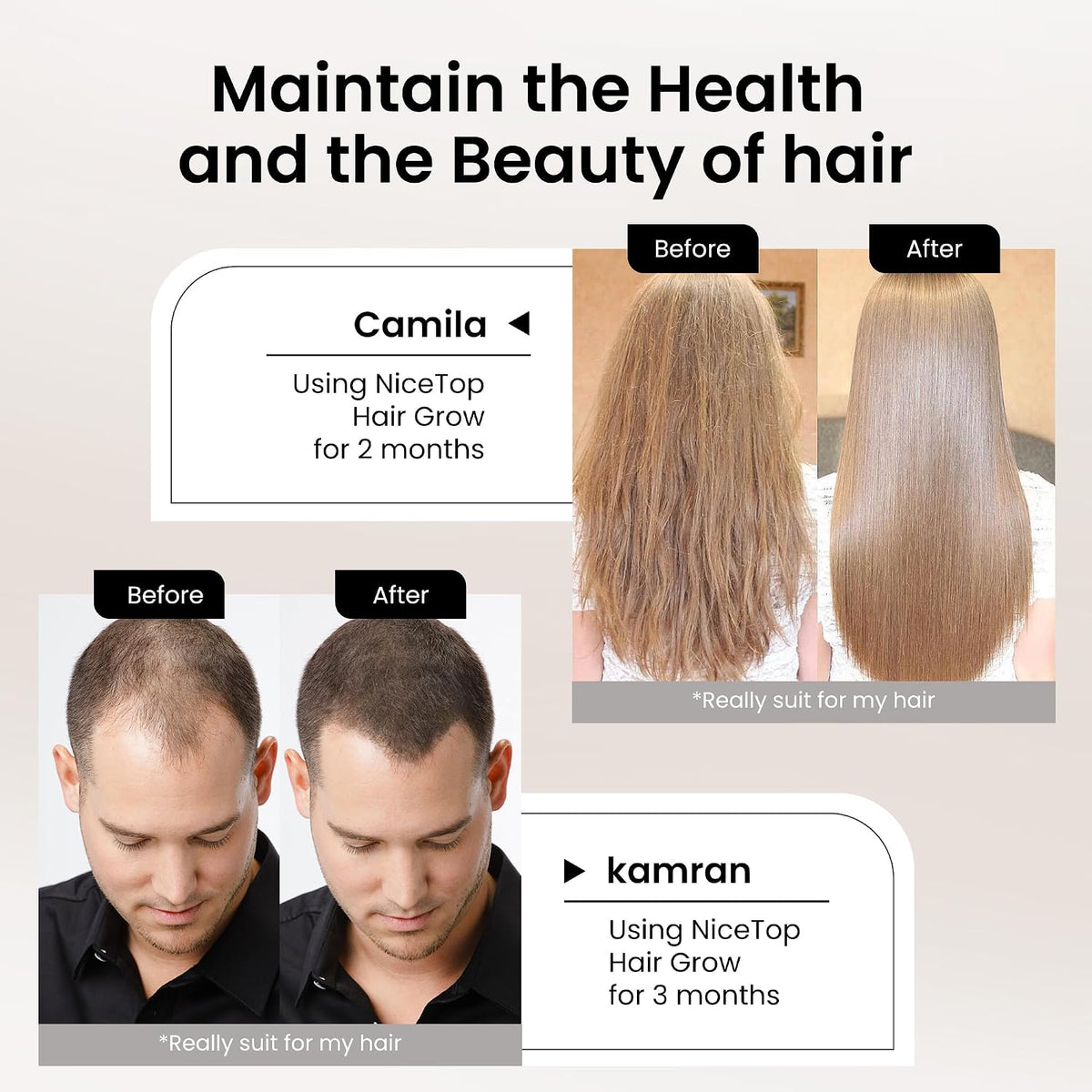NiceTop Hair Growth Supplement for Women with Biotin & Saw Palmetto - görsel 5
