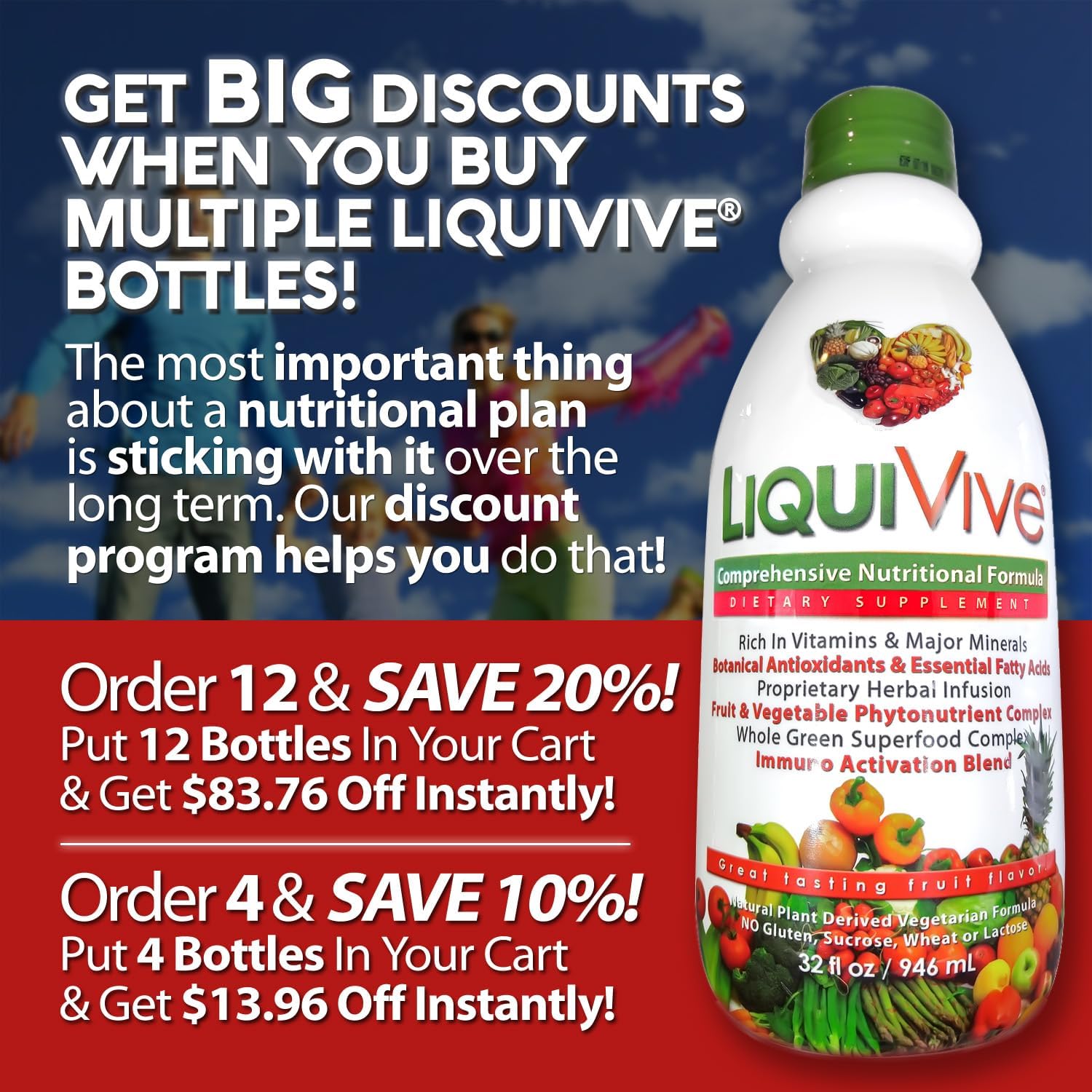 LiquiVive Liquid Vitamins Mega Nutrition - Daily Liquid Multivitamin with Superfoods, 946 ml - görsel 2
