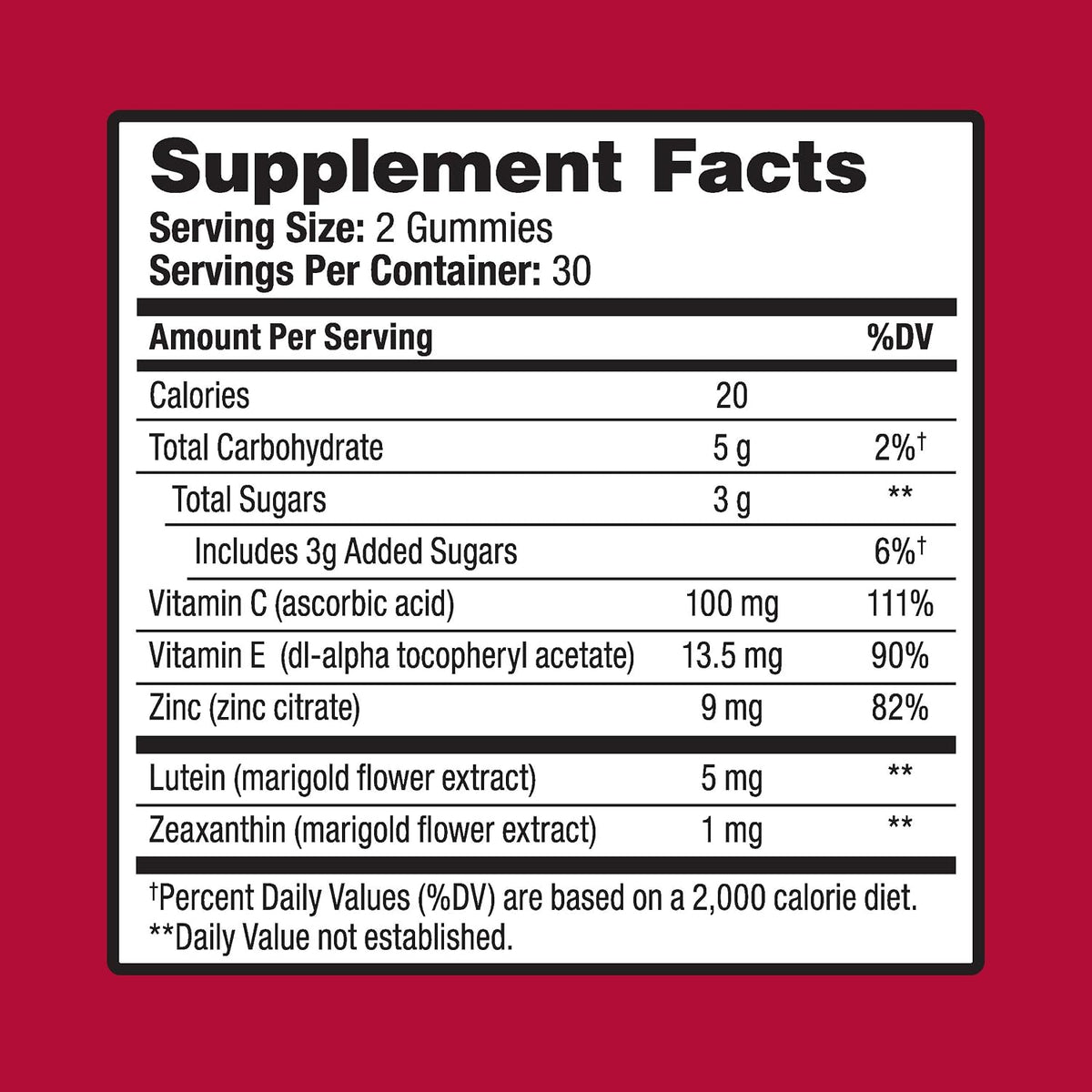 Ocuvite Eye Vitamin & Mineral Supplement, Gummy Multivitamin for Eyes, with Zinc, Vitamin C & E, Lutein & Zeaxanthin, 60 Gummies - görsel 6