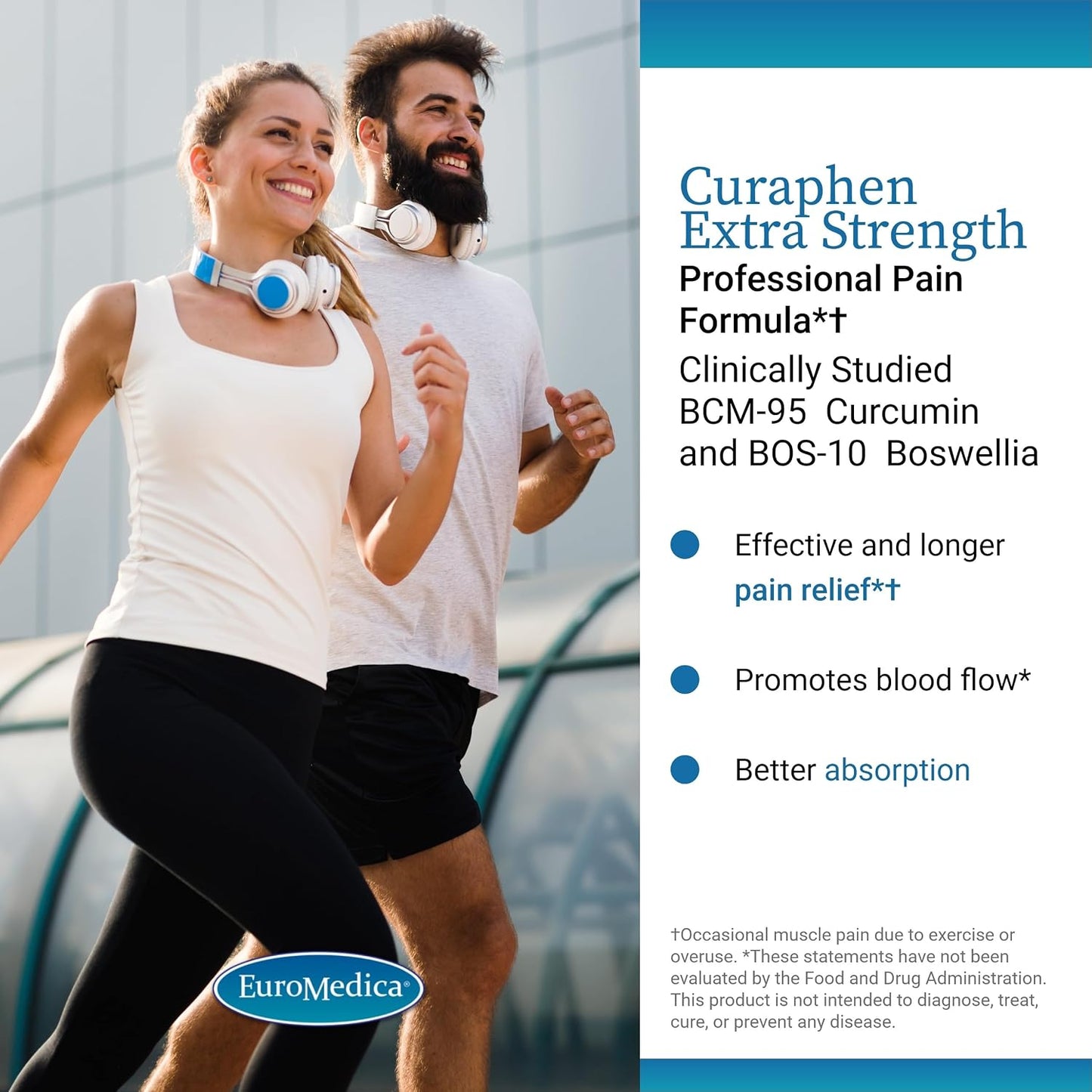 EuroMedica Curaphen Extra Strength Curcumin Tablets, 60 Tablets - görsel 3