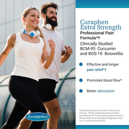 EuroMedica Curaphen Extra Strength Curcumin Tablets, 60 Tablets