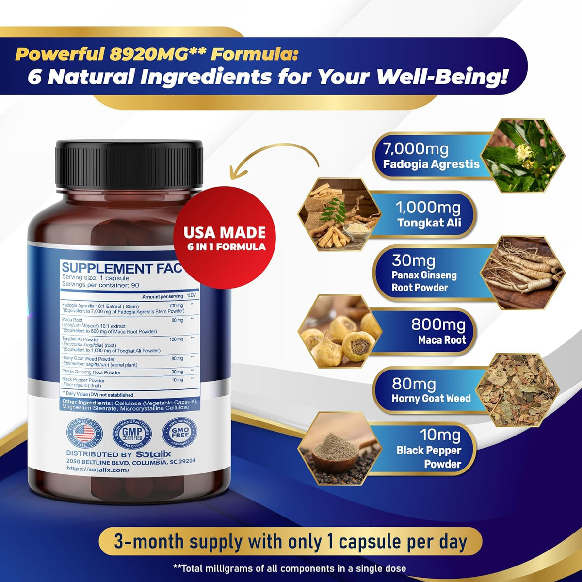 High Strength Fadogia Agrestis Capsules – Concentrated Herbal Blend with Maca Root, Tongkat Ali and More - görsel 2