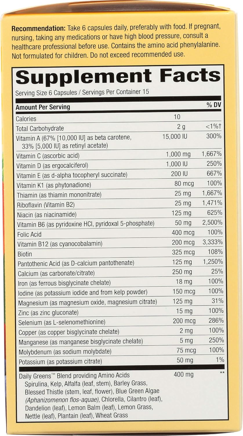 Nature's Way Alive! Max 6 Daily Multi-Vitamin - 90 Veg Capsules - görsel 5
