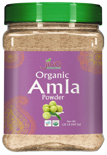 Jiva Organics Organic Amla Powder 567g - Pure, Non-GMO, Gluten-free, Raw Amalaki Powder from India