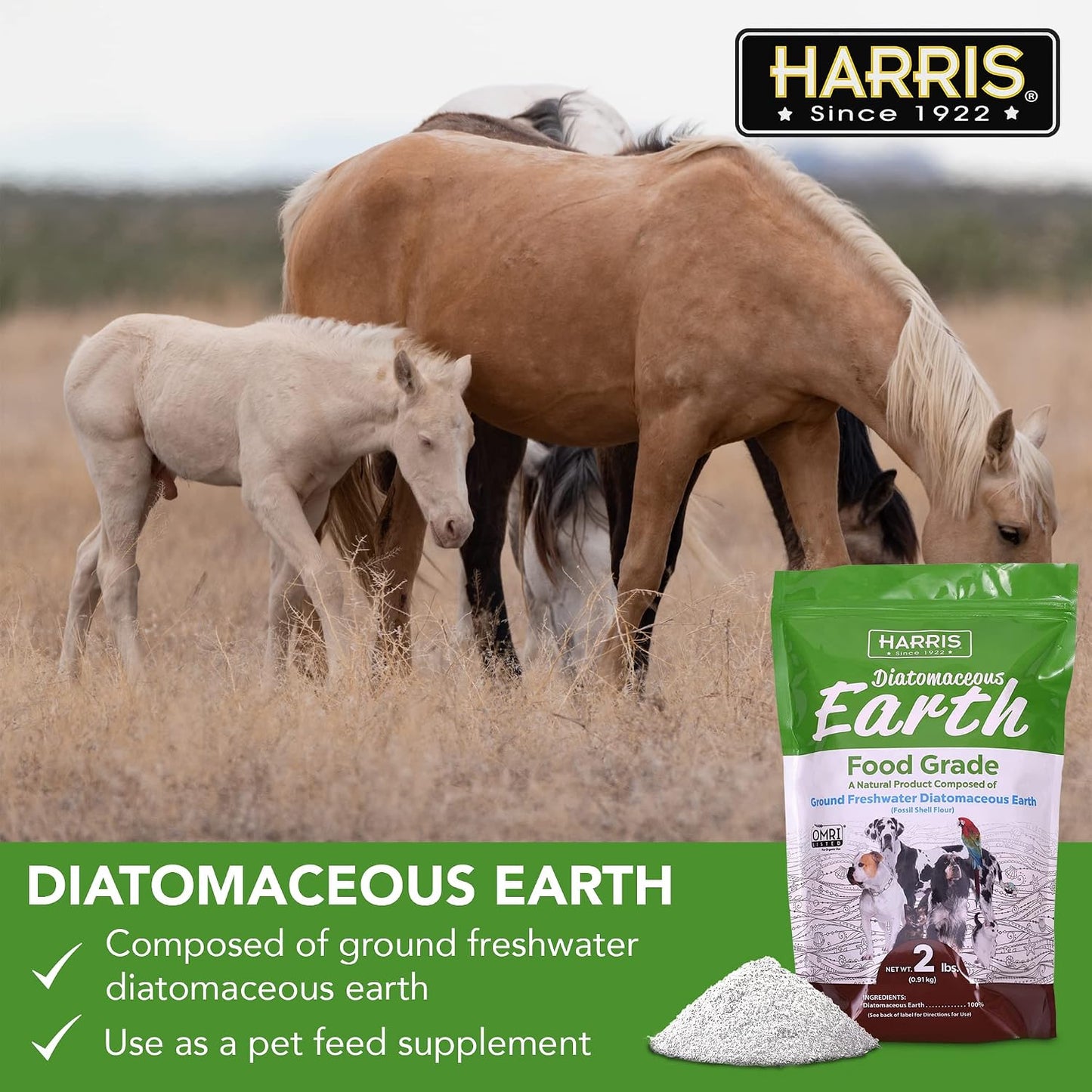 Harris Food Grade Diatomaceous Earth for Pets, 2 lb - görsel 4