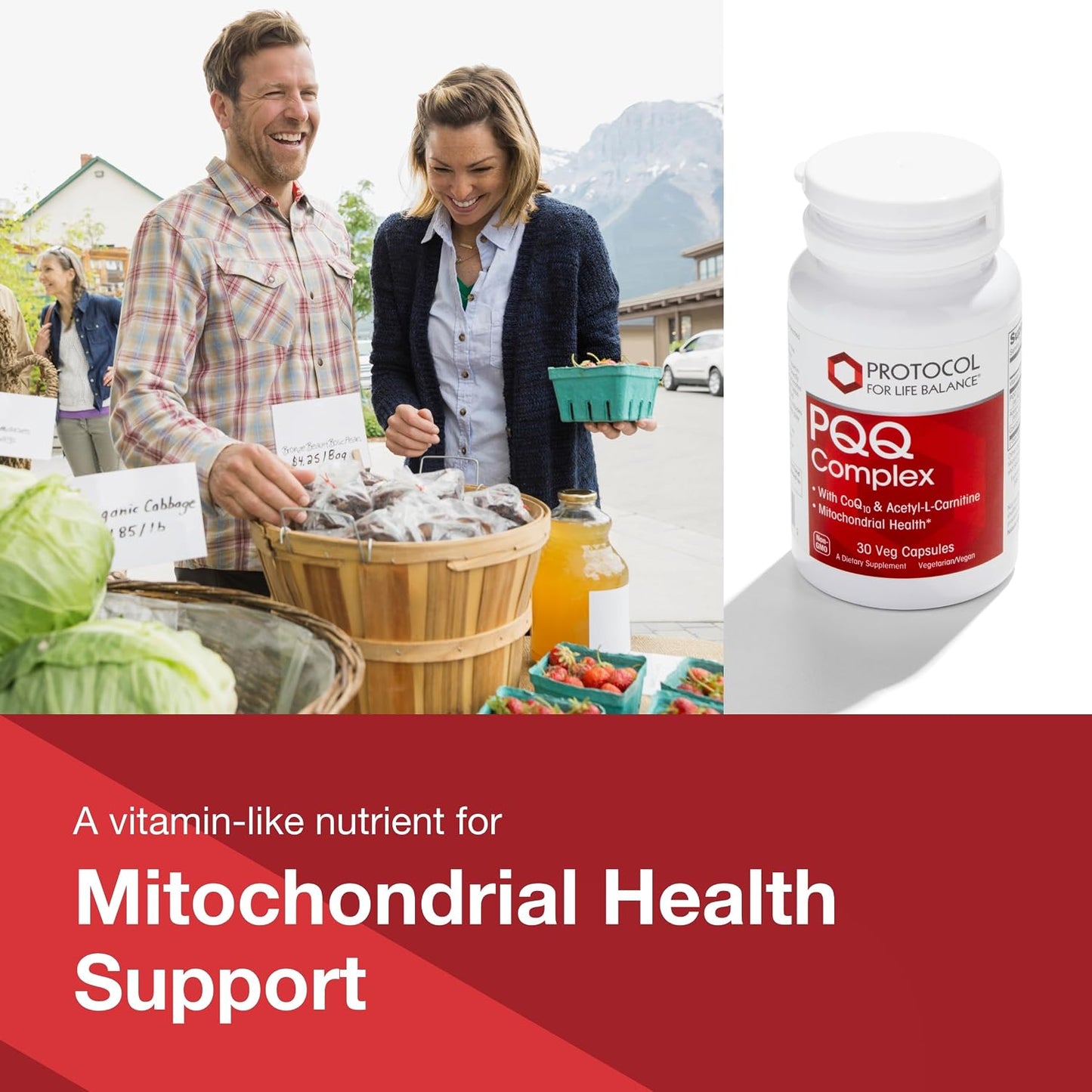 PROTOCOL FOR LIFE BALANCE PQQ Complex – Mitochondrial Health – with CoQ10 & L-Carnitine – B Vitamin – Supplement for Energy – 30 Veg Caps - görsel 3