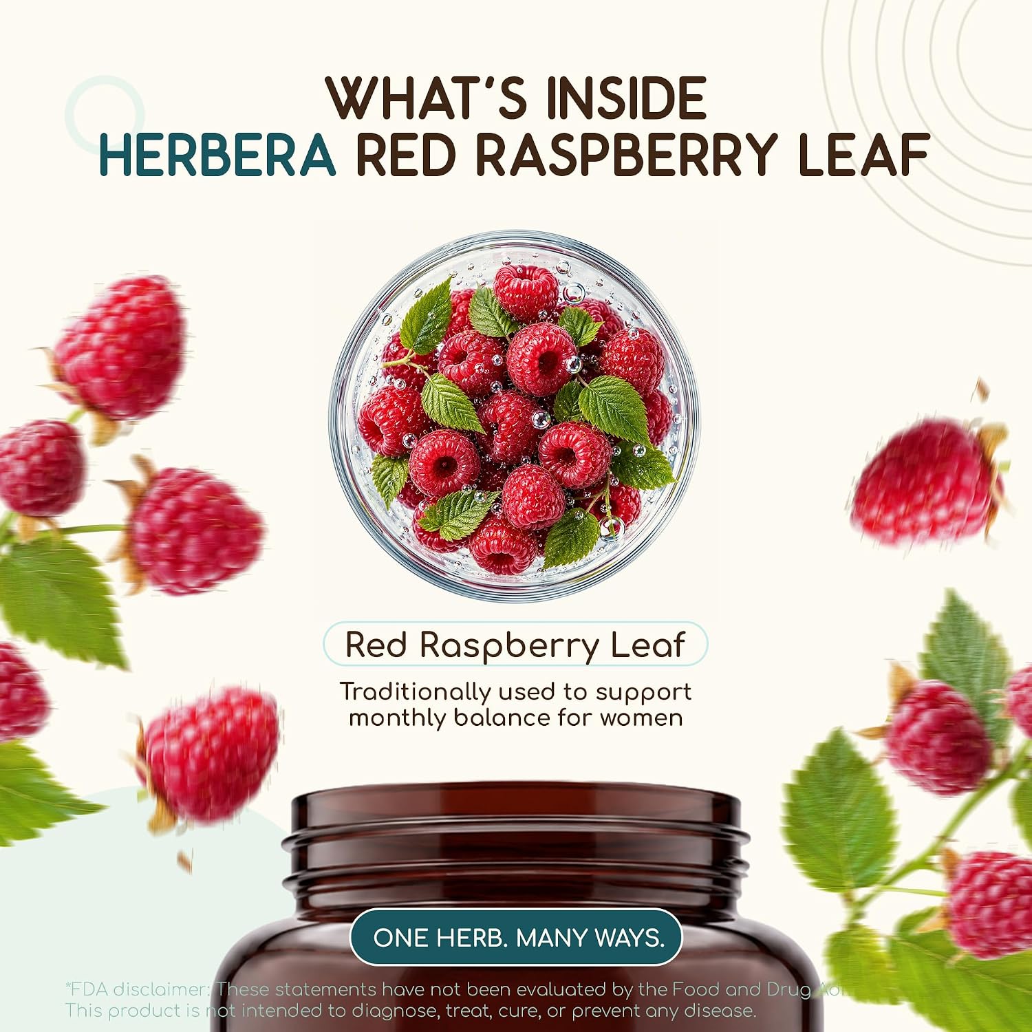 HerbEra USDA Organic Red Raspberry Leaf Capsules – Traditional Herbal Support, Rubus Idaeus Dried Leaf, Daily Wellness Capsules, Vegan, Herbal Supplement (60 Capsules) - görsel 4