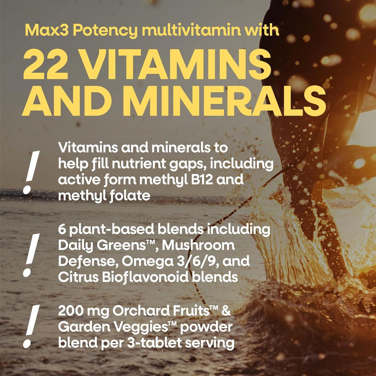 Nature's Way Alive! Max3 Potency Daily Multivitamin – High Potency with B-Vitamins, Orchard Fruits & Garden Vegetables Blend, 180 Tablets - görsel 4