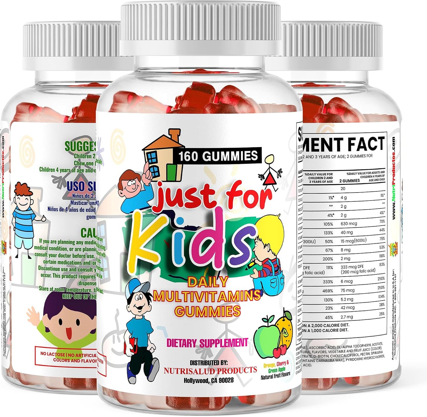 Nutrisalud Products Kids Multivitamin Gummies – 160 Count, Natural Fruit Flavours with Vitamins C, D, B6, B12 & Zinc - görsel 3