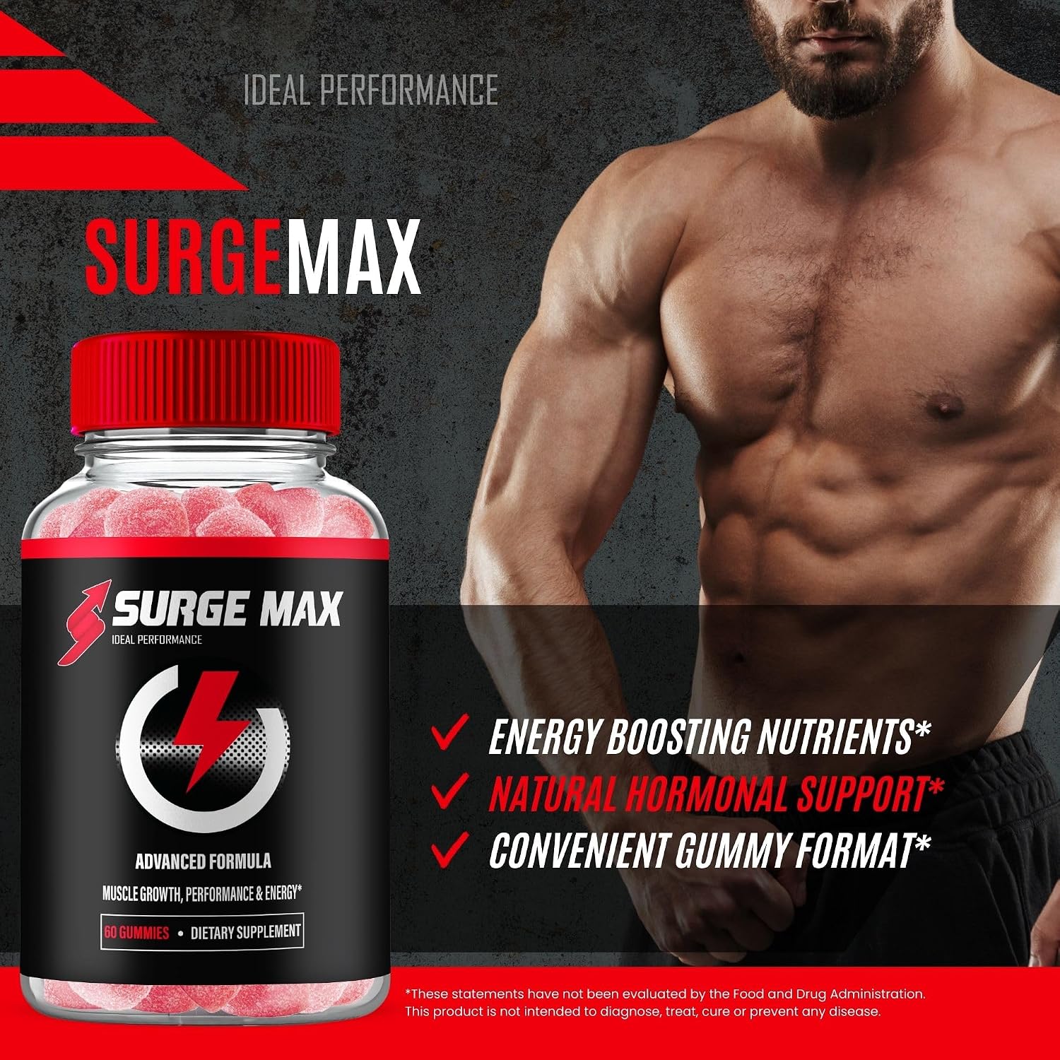 Surge Max Gummies, Official Surge Max Gummies for Men - Maximum Strength Performance, All Natural Support Overall Health & Wellness, SurgeMax Advanced Formula Gummy Reviews (3 Pack) - görsel 6