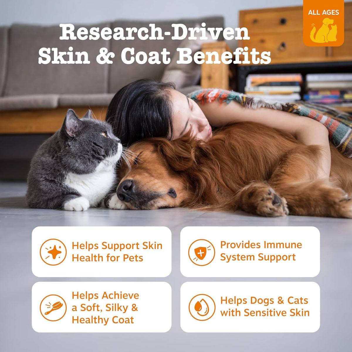 Zesty Paws Wild Alaskan Fish Oil for Dogs & – Immune System Support: Omega-3s help maintain a normal inflammatory – Image 2
