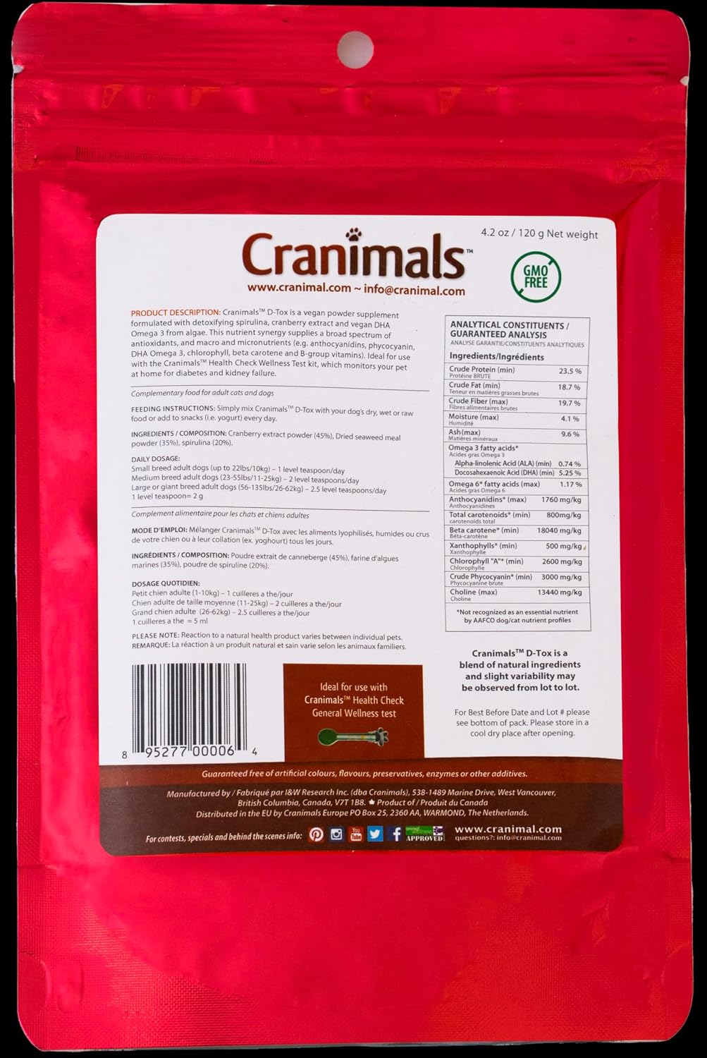 Cranimals D-Tox Supplement for Dogs, 4.2 oz - görsel 3