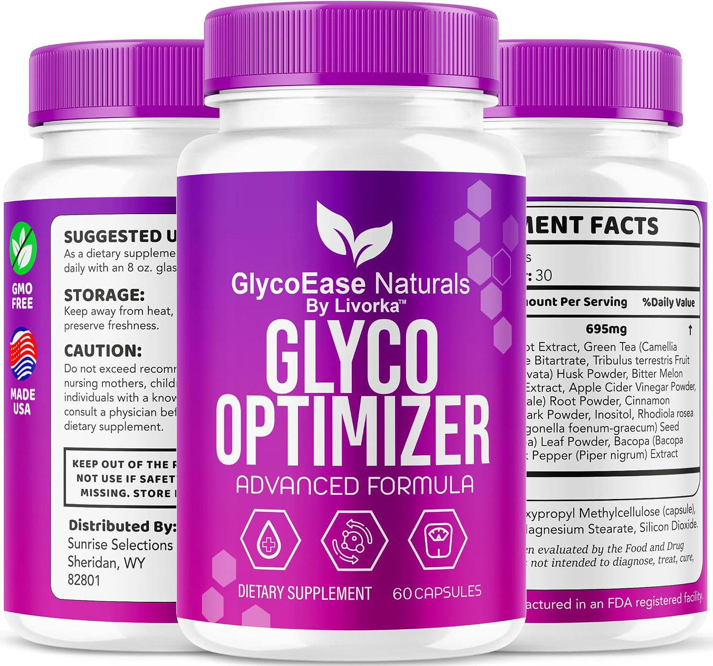 (3 Pack) GlycoEase Glyco Optimiser - Official GlycoEase Capsules Natural Supplement Support, Glycoease Premium Naturals, Glycoeas Advanced Formula Reviews, 180 Capsules for 3 Months - görsel 9