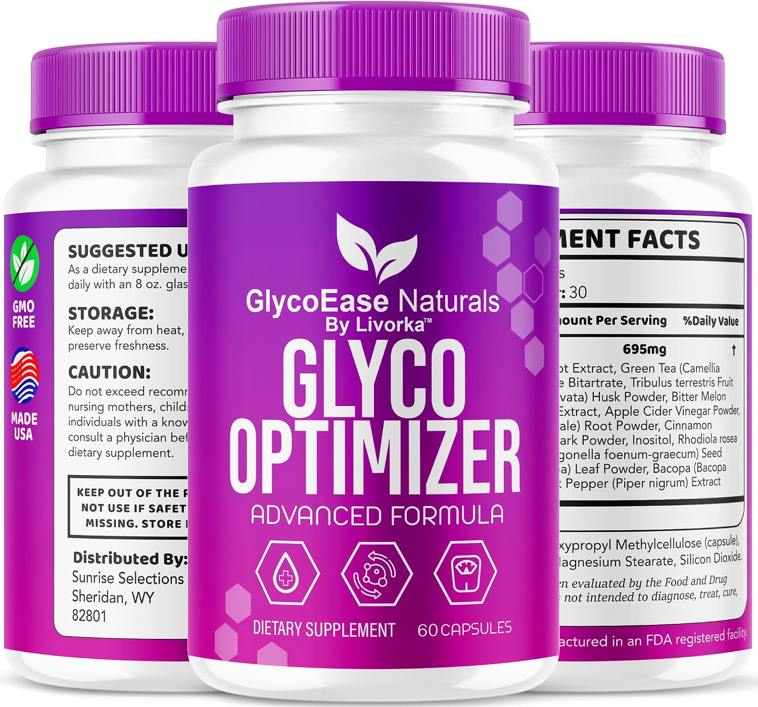 (3 Pack) GlycoEase Glyco Optimiser - Official GlycoEase Capsules Natural Supplement Support, Glycoease Premium Naturals, Glycoeas Advanced Formula Reviews, 180 Capsules for 3 Months - görsel 9